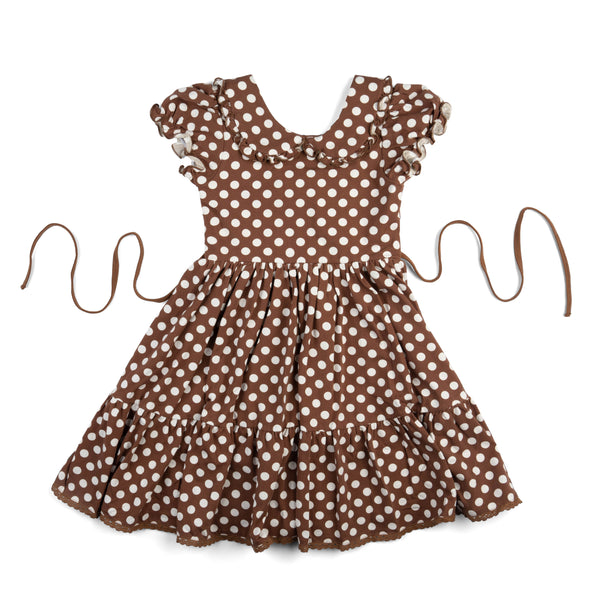 Market Dress - Brown Dot