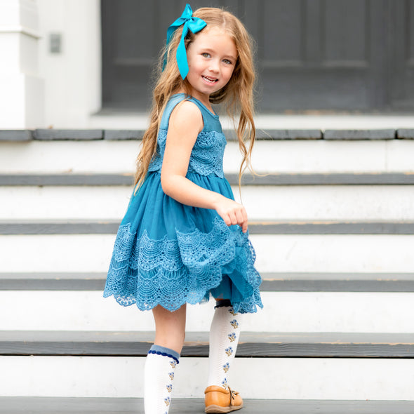 PRESALE - Vintage Luxe Dress - Lagoon