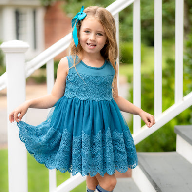 PRESALE - Vintage Luxe Dress - Lagoon