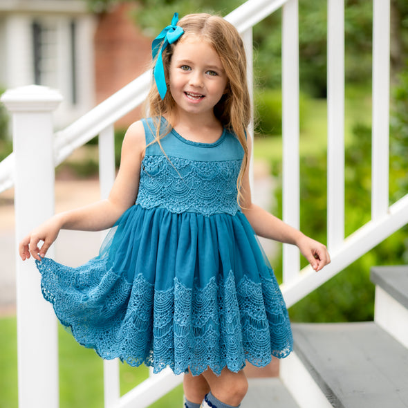 PRESALE - Vintage Luxe Dress - Lagoon
