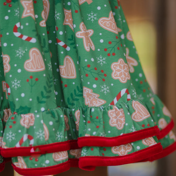 PREORDER - Market Dress - Candy Canes & Cookies