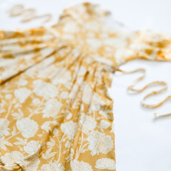 Gorgeous the Fox - Bohemian Dress - Gold Mums