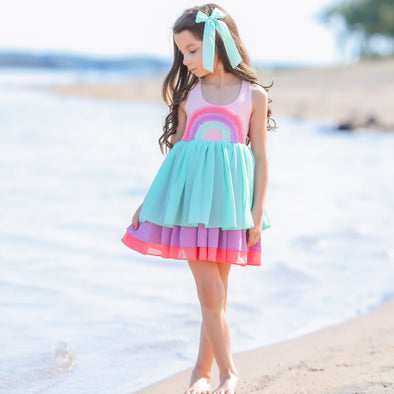 PREORDER - Saltwater Taffy Rainbow Dress
