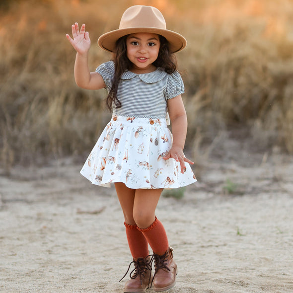 Woodland Animals Romper & Skirt Set