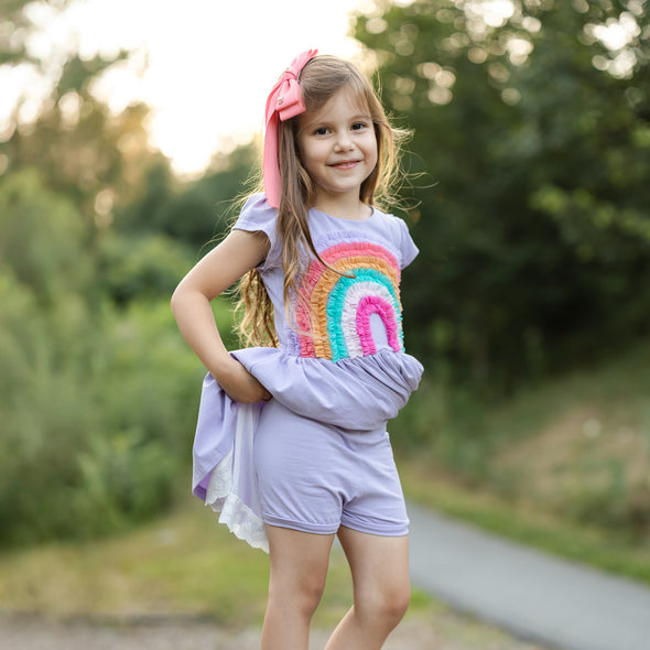Rainbow Dress in Knit - First Day