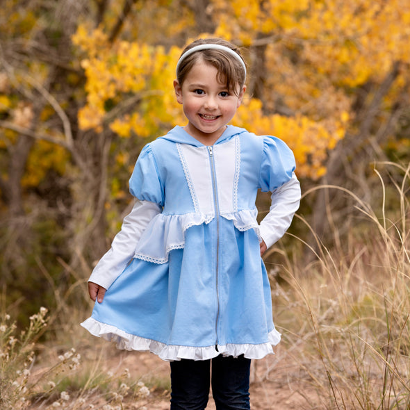 PREORDER - Zip-Up Hooded Cardigan - Glass Slipper Princess