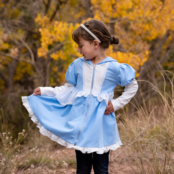 PREORDER - Zip-Up Hooded Cardigan - Glass Slipper Princess