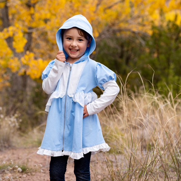 PREORDER - Zip-Up Hooded Cardigan - Glass Slipper Princess