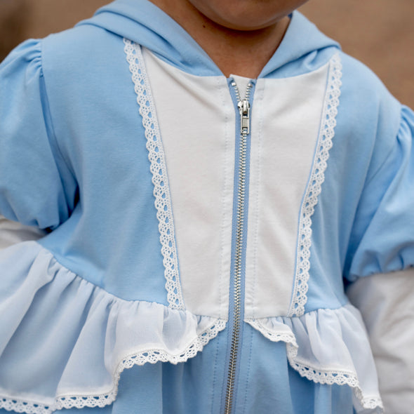 PREORDER - Zip-Up Hooded Cardigan - Glass Slipper Princess