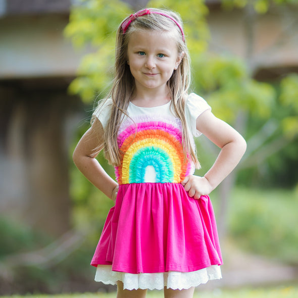 Rainbow Bright Dress in Knit