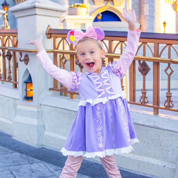 PREORDER - Zip-Up Hooded Cardigan - Tower Princess