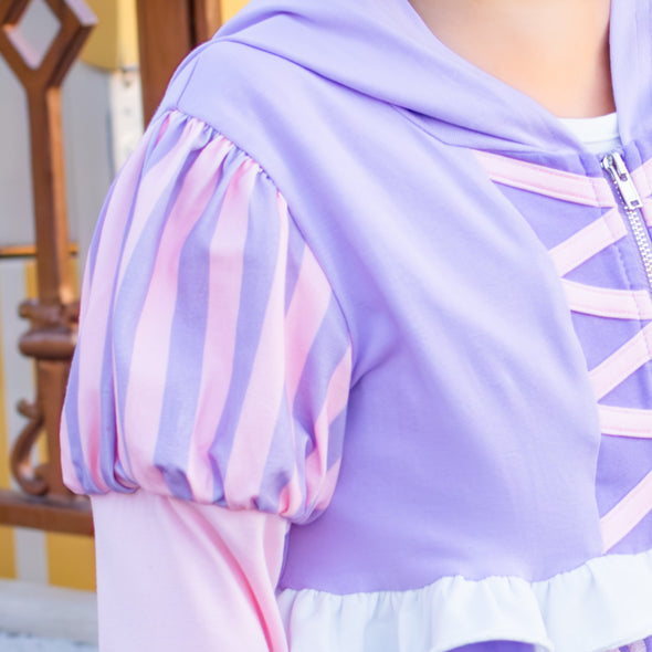 PREORDER - Zip-Up Hooded Cardigan - Tower Princess