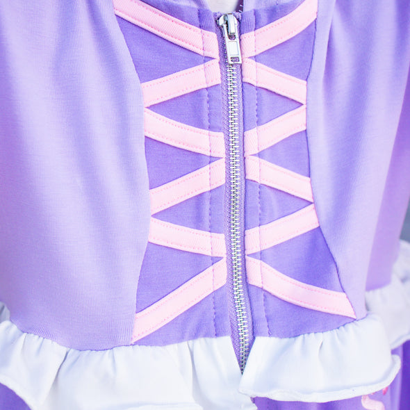 PREORDER - Zip-Up Hooded Cardigan - Tower Princess