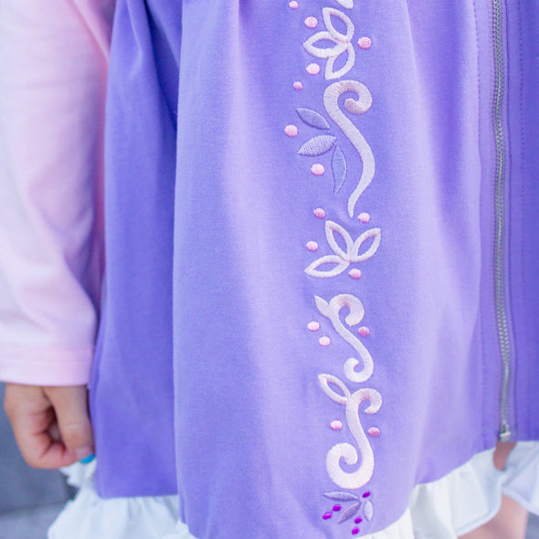 PREORDER - Zip-Up Hooded Cardigan - Tower Princess