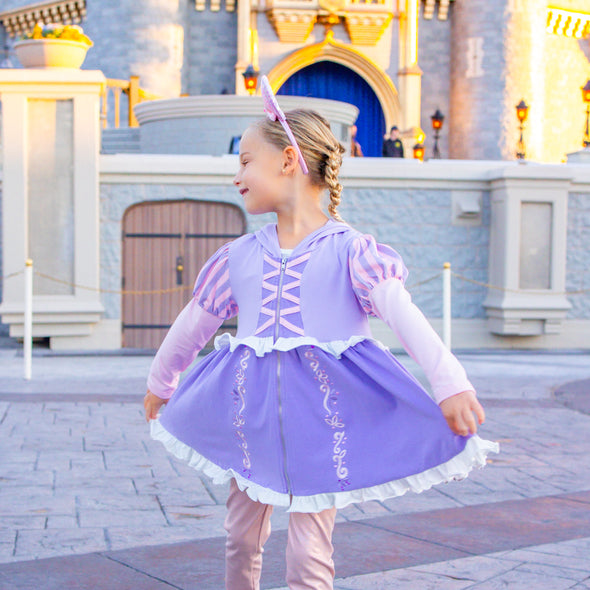 PREORDER - Zip-Up Hooded Cardigan - Tower Princess