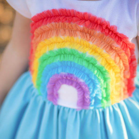 Traditional Rainbow Dress in Linen