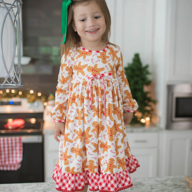 Girl's Lounge Gown - Gingerbread