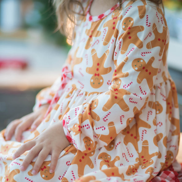 Girl's Lounge Gown - Gingerbread