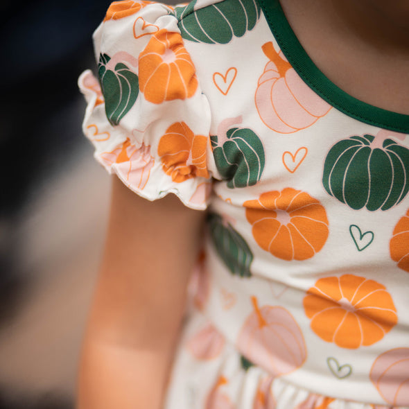 Market Dress - Heart Pumpkins