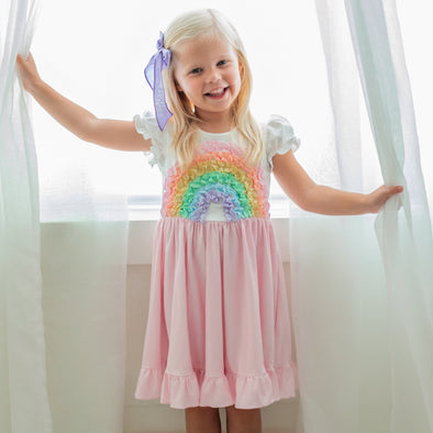 PREORDER - Pink Rainbow Lounge Gown