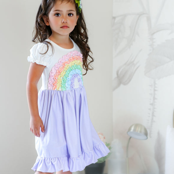PREORDER - Lavender Rainbow Lounge Gown