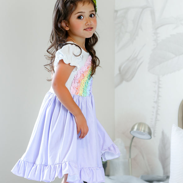 PREORDER - Lavender Rainbow Lounge Gown