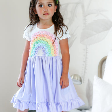 PREORDER - Lavender Rainbow Lounge Gown
